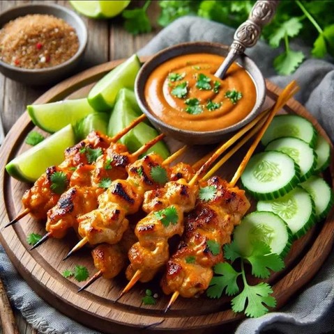  Brochettes de poulet satay